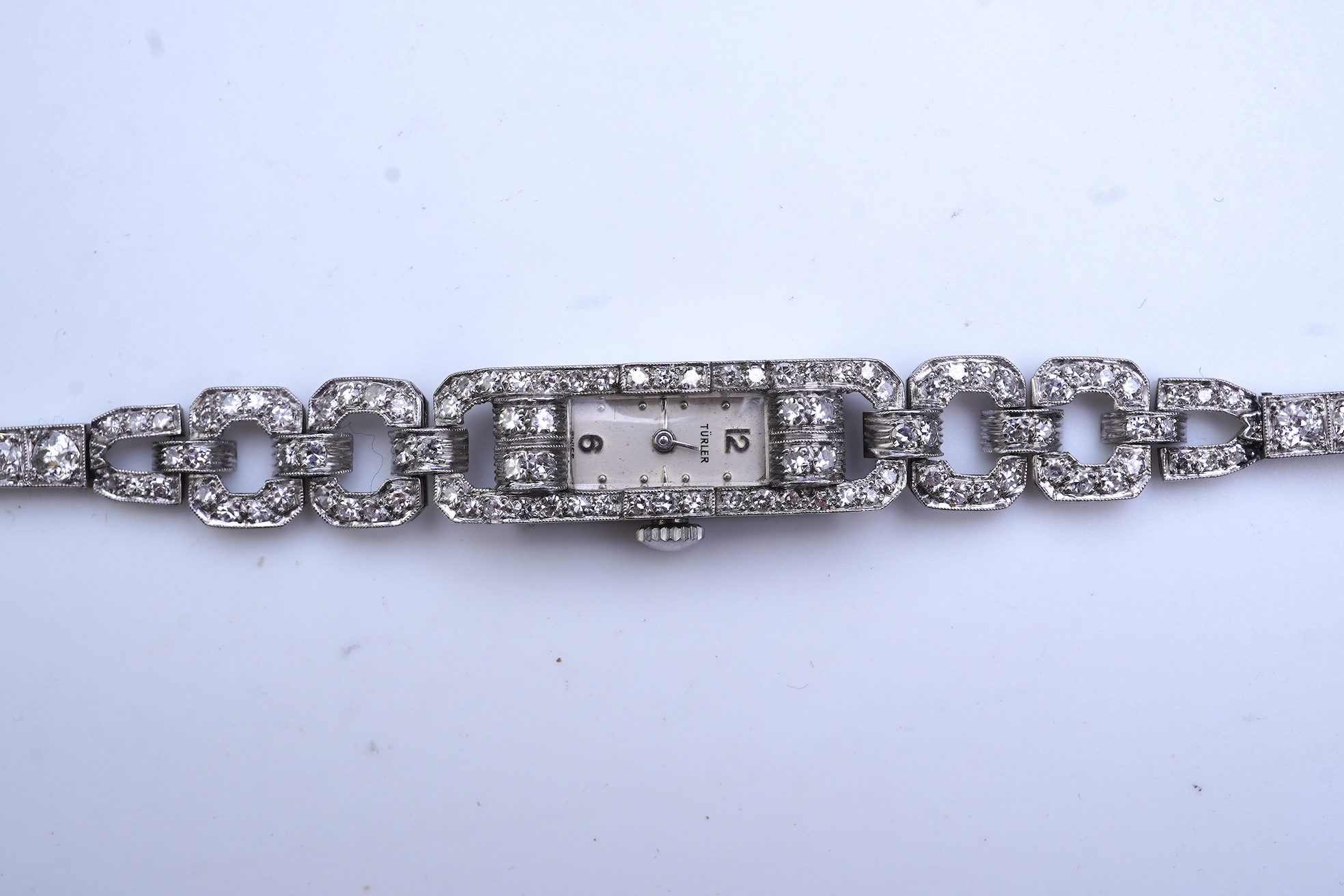 Türler, an Art Deco diamond cocktail watch, 1930s